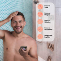 Al Hoor AL HOOR Moroccan Olive Facial Scrub Cleanser With Rose - For Oily Skin Acne Treatment + Konjac Exfoliating Sponge
