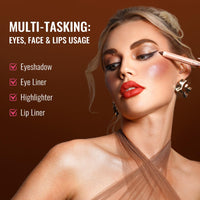 Oulac Nude Champagne Eyeshadow Stick - Shimmer Eye Shadow Pencil for Highlighter, Waterproof & Long Lasting, Blendable Glitter Eye Makeup, Vegan & Cruelty-Free 3.8g, (11) Golden Hour