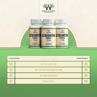 Double Wood Supplements AstaReal® Natural Astaxanthin 12 mg – 50 Softgels (1-A-Day) – Most-Studied Algal Antioxidant – Supports Skin, Eyes, Brain, Heart, Immunity & Performance