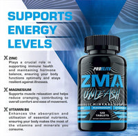 ZMB6 240 Tablets Gluten Free Vegan Vitamin B6, Magnesium and Zinc Tablet | Normal Muscle Function & Energy Yielding Metabolism | Muscle Growth & Sleep Support | PROELITE UK