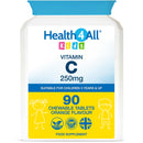 Health4All Kids Vitamin C 250mg, 90 Chewable Tablets for Children 3+, Immune Support