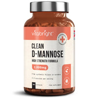 VitaBright D-Mannose Capsules | 180 Capsules | 60 Day Supply | High-Strength Alternative to Cranberry Tablets | Mix D Mannose Powder into Drinks | Pure Clean Formula