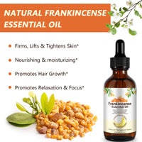 LEISGOTO Frankincense Oil for Skin, 100% Pure and Natural Organic Frankincense Oil for Self Care, Skin, Face, Hair, Relieving Discomfort, Calming, Massage & Relaxation | 60ml