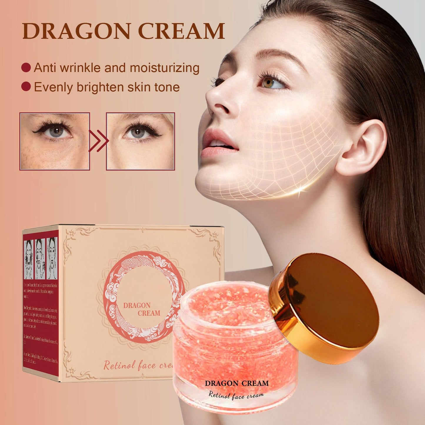 AWHXJLY Dragon Blood Face Cream,Tightening And Lifting Moisturizer, Dragons Blood Face Cream,Face Serum For Face Nourishing & Hydrating For All Skin Types