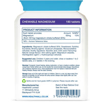 Health4All Kids Magnesium 180 Chewable Tablets for Children 4+, Sleep & Stress Support