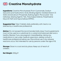 WeightWorld Creatine Monohydrate 3000mg - 270 Vegan Tablets - 3 Months Supply - Micronised for Easy Absorption - Creatine Monohydrate Powder Tablets for Men & Women - Unflavoured, Keto-Friendly & Gluten-Free