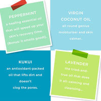 Spots & Stripes - Skin Goals Gentle Cleansing Lotion for Boys, the Perfect Starter Face Wash for Teen and Young Skin, with Virgin Coconut, Kukui and Chamomile, Super-Gentle, Combats Blemishes (150ml)