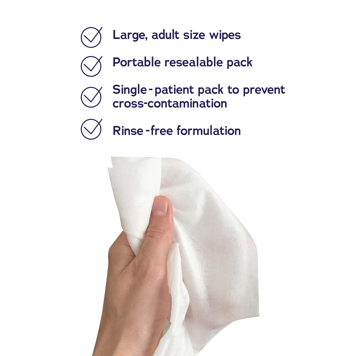 Dymacare DYMACARE Advanced Continence Care Wipes | Adult Premium Disposable Incontinence Skin Cleansing Cloths with Barrier Cream & Aloe Vera | 1 Pack of 25 Wipes