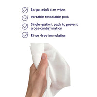 Dymacare DYMACARE Advanced Continence Care Wipes | Adult Premium Disposable Incontinence Skin Cleansing Cloths with Barrier Cream & Aloe Vera | 1 Pack of 25 Wipes