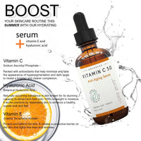 Voila pure VITAMIN C SERUM for Face with Hyaluronic Acid - Anti-Ageing Vitamin C Face Serum - Vit C with 5% Pure Hyaluronic Acid Serum for Face - For Age Spots, Fine Lines, Wrinkles 60ml