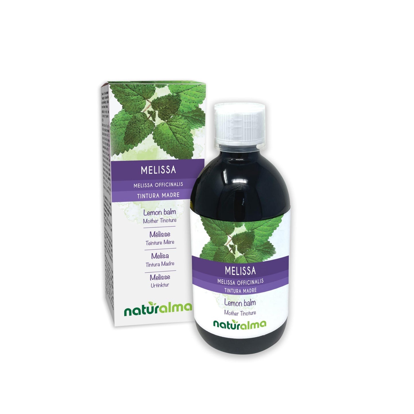 Lemon Balm (Melissa officinalis) Leaves Alcohol-Free Mother Tincture Naturalma - Liquid Extract Drops 500 ml - Food Supplement - Vegan