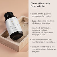 JSHealth Vitamins Skin and Digestion Formula, Skin Supplement with Zinc, Burdock Turmeric, Acne Treatment for Teens & Adults, 60 Tablets