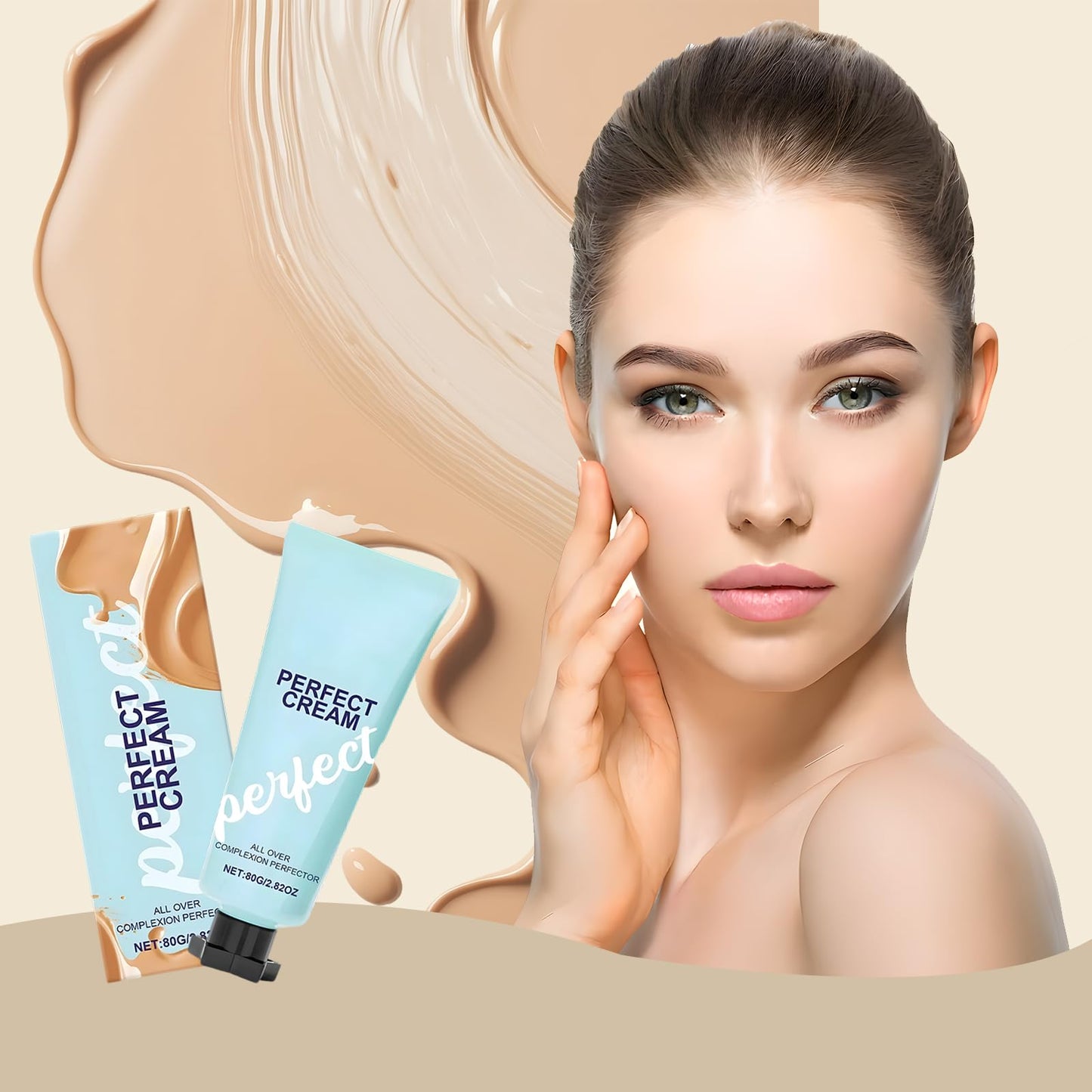 INBOLM Body Coverage Perfector 2 Pcs Body Foundation 80g All Over Complexion Perfector,Perfect Cream Skin Tint Suitable for Face,Legs and Other Parts of the Body