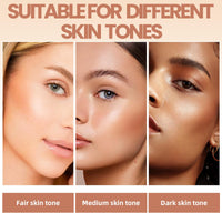 Noerrors Cream Contour Bronzer Stick for Cheeks Tint, Multi-Use Highlighter Blush Makeup Stick, Natural Glow Solid Moisture Blendable On-the-Go Shimmer Illuminator for Face Body Eyeshadow #02
