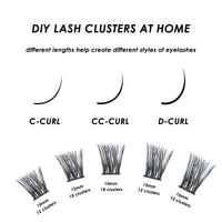 Lanciley Individual Lashes 72 Clusters Lashes C CC D Curl DIY Eyelash Extension Kit at Home for Make-up Beginner False Eyelashes Soft Fluffy Reusable 10/12/14/15/16mm Easy to Use - L01