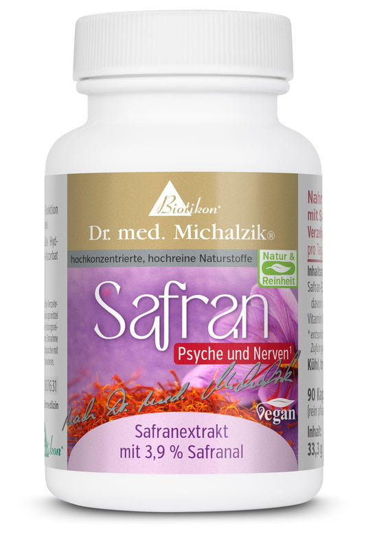 Saffron Dr. Michalzik - 3.9% Safranal + Vitamin C - No Additives - by Biotikon®