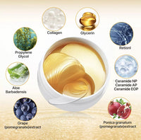 Generic Hydrogel Collagen Under Eye Masks, Under Eye Patches for Dark Circles & Bags, 24K Gold Cooling Gel Pads, Fine Wrinkles, Hydrating, Deep Moisturizing Improves Elasticity, 60 PCS