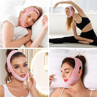 Bettinay double chin Lift Mask with 2 Gel Mask, Reusable V Line Face Lifting Chin Strap for Women Men