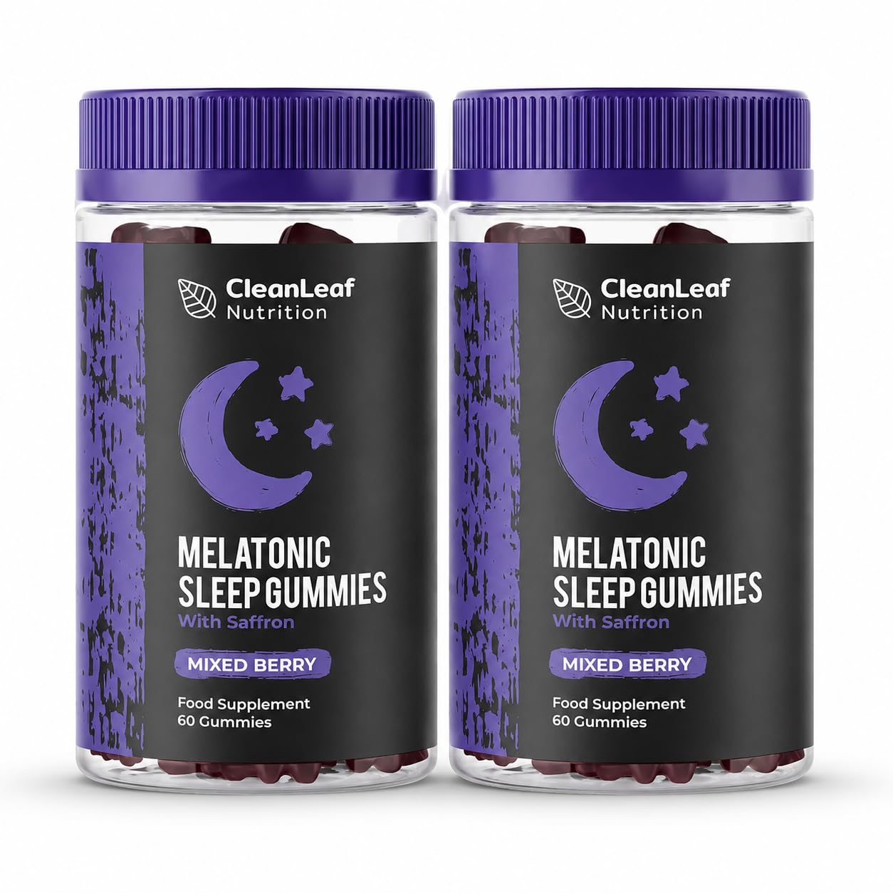 HILLTEN HEALTH Twin Pack Natural Sleep Support Gummies for Adults - Formula for Restful Nights, Sleep Gummies Promoting Natural Sleep Production, Promotes Healthy Sleep Patterns, 60 Count