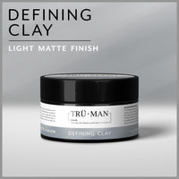Tru Man TRU•MAN Defining Clay: All-Day Strong Hold Improves Texture & Thickness, All Hairstyle Types, 80g, 2.82 Oz