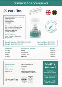 Vinco Supplements Vinco S-Acetyl L-Glutathione Supplement, 60 L-Glutathione Capsules, Antioxidant Supplement, Support Immune System & Neuron Health- 100mg per Serving, Protects Liver Function - Non-GMO & Gluten Free