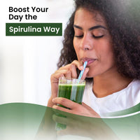 Herbal Magic's Organic Spirulina Powder - Sparkle Your Smoothies, Shakes - Ideal for Trainers on a Vegan, Vegetarian Diet - No Fillers & Preservatives - of&G UK Organic Certified-100g (Pack of 1)