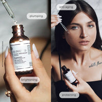 hollywoodskin 2023 Award-Winning Ferulic Acid Serum - with 20% Vitamin C + E, Retinol & Double Weight Hyaluronic Acid. Brightening, Anti-Age, Photo Damage. 30ml