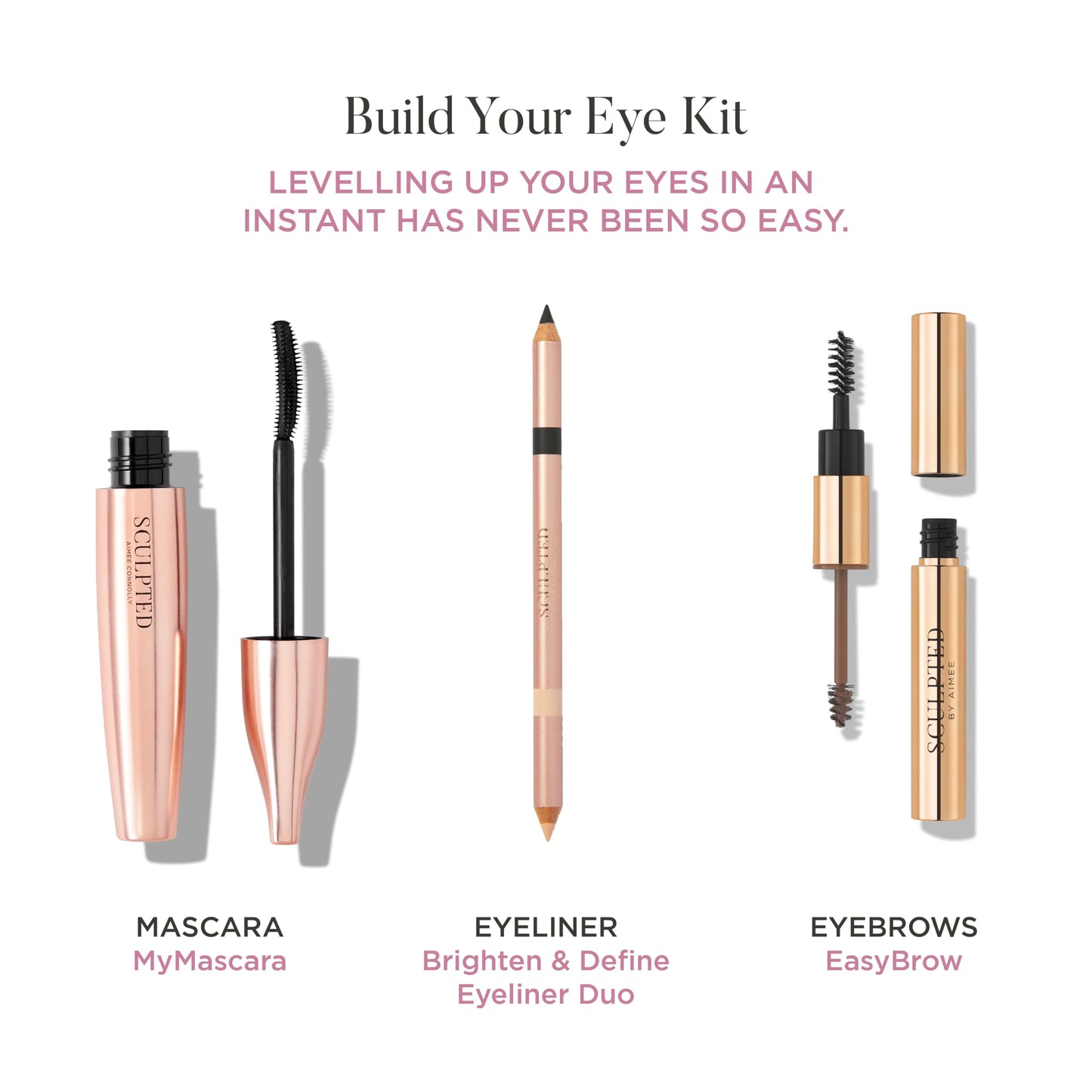 SCULPTED by Aimee EasyBrow Medium Brown from Sculpted by Aimee - Travel-Friendly, Double-Ended, Vegan 2-in-1 Tinted Fibre or Clear Eyebrow Gel with Spoolie