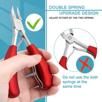 Azymi Toenail Clippers for Thick or Ingrown Nails, 7Pcs Nail Clippers Kit with Pedicure Tools, Sharp Blades/Long Handled, Heavy Duty Nail Scissors for Toenail Fungus Treatment for Men Women Elderly