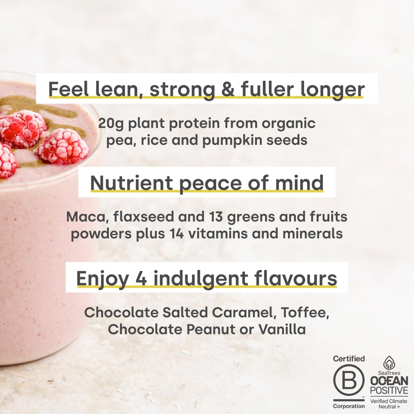 Form Superblend Protein - Vegan Protein Powder with Superfoods, Vitamins and Minerals - 20g of Plant Based Protein per Serving (Vanilla)
