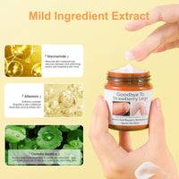 Pothenika Strawberry Legs Treatment Cream, Keratosis Pilaris Treatment, Anti Winkle Smoothing Face Body Moisturiser, Deep Nourishment Skin Exfoliating Repair Cream Fades Strawberry Skin,120g