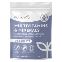 Nutravita Multivitamin Tablets for Women & Men - 365 Vegan Tablets - 1 Year Supply of Multivitamins - Immune System Support - Multi Vitamins - 26 Essential Active Vitamins & Minerals - Made in the UK