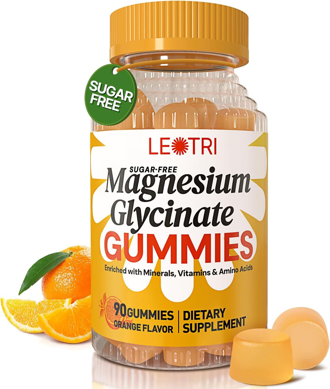 Magnesium Glycinate Gummies for Women: High Absorption Chelated Magnesium Supplement 1000mg with Vitamin D, B6, CoQ10, 90 Count