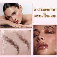 Generic Dual-End Design Microblading Eyebrow Pen with Blush, Natural Brows, Waterproof, Long-Lasting(Black Brown)