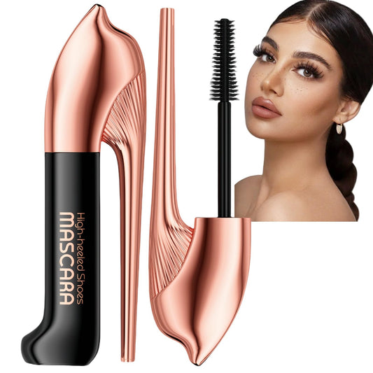 SingHao Mascara Black Waterproof for Women,Mascara Black Volume and Length Waterproof,False Lash Effect Ma/scara,High Heels Bla/ck M/ascara,Lengthening Wate/rproof Ma/scara,Wat/erproof & Smudge-Proof