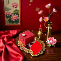 Rosojodg Red Ancient Chinese Lipstick Paper, Lip Gloss Point Lipstick Makeup Rouge Paper with Red Box Women Cosmetic Lips Tool for Beauty and Personal Care