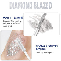 HERBENJOY Waterproof Mascara Gold Lash Mascara Glitter,Lashes Top Coat Shiny Mascara Sparkling Diamond Eyelash For Sensitive Eyes,Zero Clumps Longlasting Smudgeproof Eye Make-Up Girls Gift (Gold)