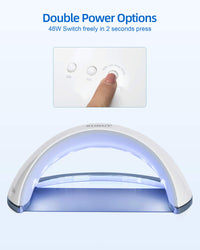UV LED Nail Lamp, SUNUV 48W Gel Nail Polish Dryer with 30/60/99S Timer Sensor Removable Bottom Tray for Home and Salon