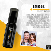 BY MIA Beard Oil Rejuvenation 60ml | Argan Oil, Tea Tree, Vitamin E | All Hair & Skin Types | Nourishes & Hydrates | Promotes Growth & Health | Gentle Formula