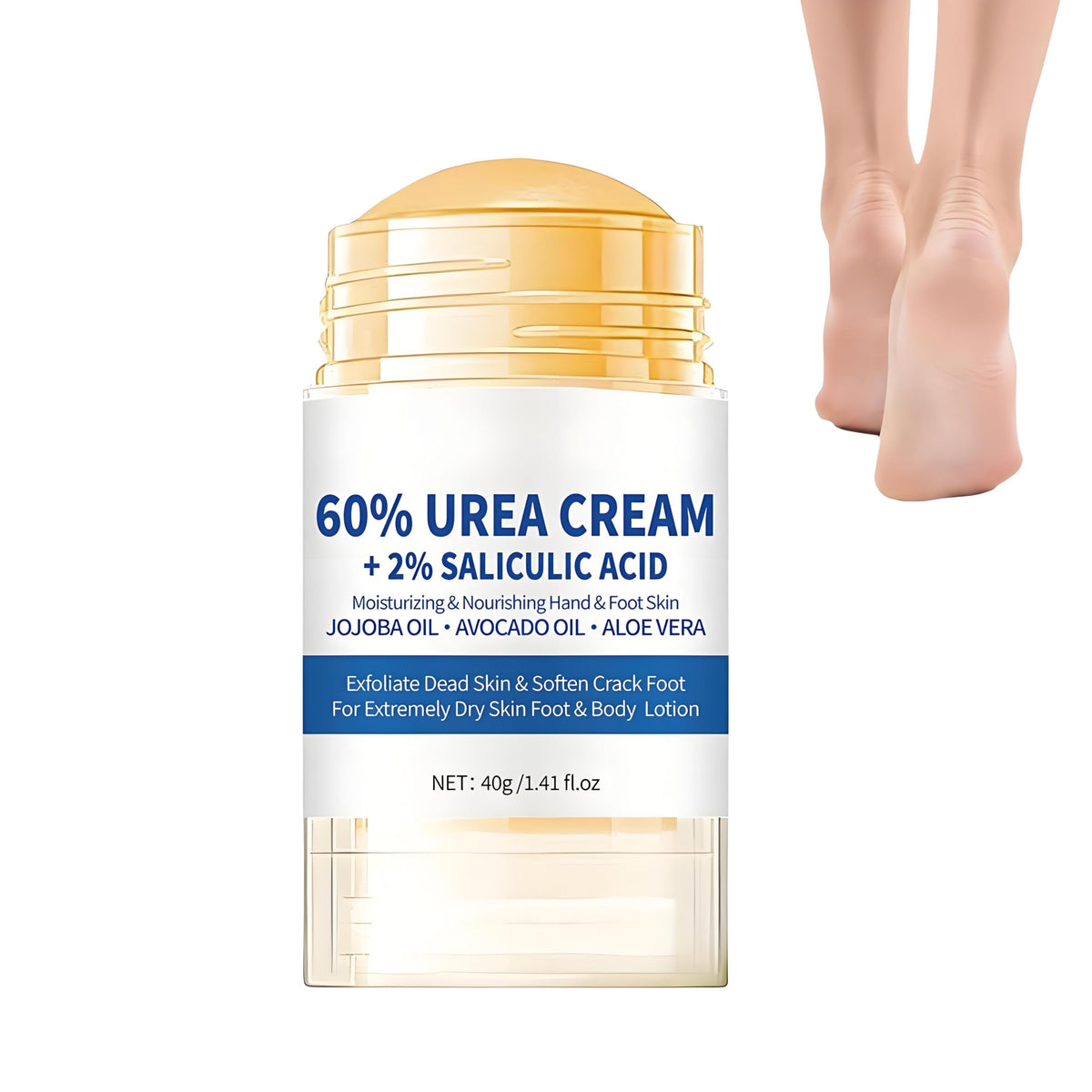 ZoeyShine 60% Urea Foot Cream for Cracked Heels and Dry Skin, Cracked Heel Cream, Skin Care Hands & Feet, Fast Absorbing Non-Greasy Formula with Moisturizing Ingredients
