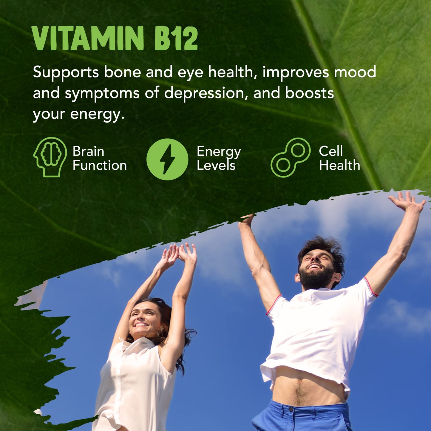 Vitamin B Complex Vegan High Strength Plant Based 60 Capsules Vitamin B12 Supplement B12 2000μg B9 Folate 400μg B7 Biotin 250μg B6 10mg B5 25mg B3 20mg B2 7.5mg B1 12.5mg with Choline Bitartrate