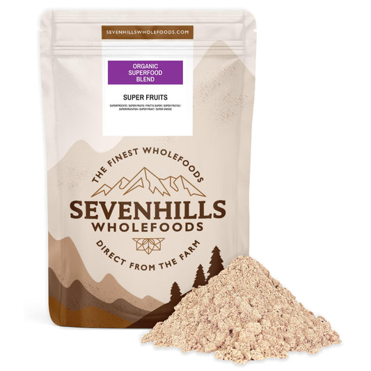 Sevenhills Wholefoods Organic Super Fruit Superfood Blend 150g, with Baobab, Lucuma, Acerola & Acai Berry, 30 Servings, Natural Source of Vitamin C