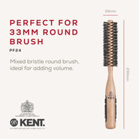 KENT Kent Brushes PF24 Boar Bristle Radial Hairbrush, 30mm Round Barrel Diameter