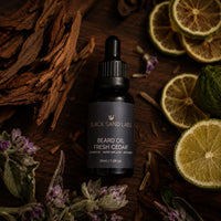 Black Sand Labs Natural Beard Oil for Men - Moisturising Oil with Argan, Jojoba & Castor Oils - Nourishing Beard Oil for Healthier Hair Growth - Premium Beard Care for Men (30ml, Fresh Cedar)
