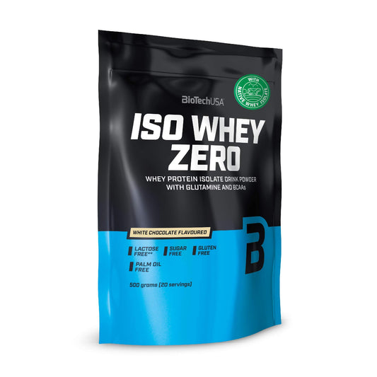 BioTechUSA Iso Whey Zero | Gluten, Sugar Free | Lactose Reduced | Premium Whey Protein Isolate, 500 g, WhiteChocolate