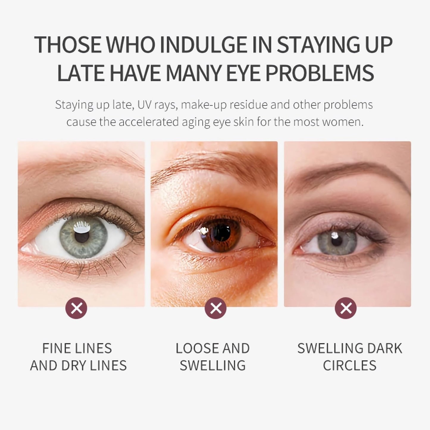 mercham Retinol Eye Cream Anti Aging, Under Eye Cream with Cooling Roller for Dark Circles and Puffy Eyes Bags, Reduce Fine Lines, Brightening & Moisturizing Eye Repair Cream for all Skin Types- 20g