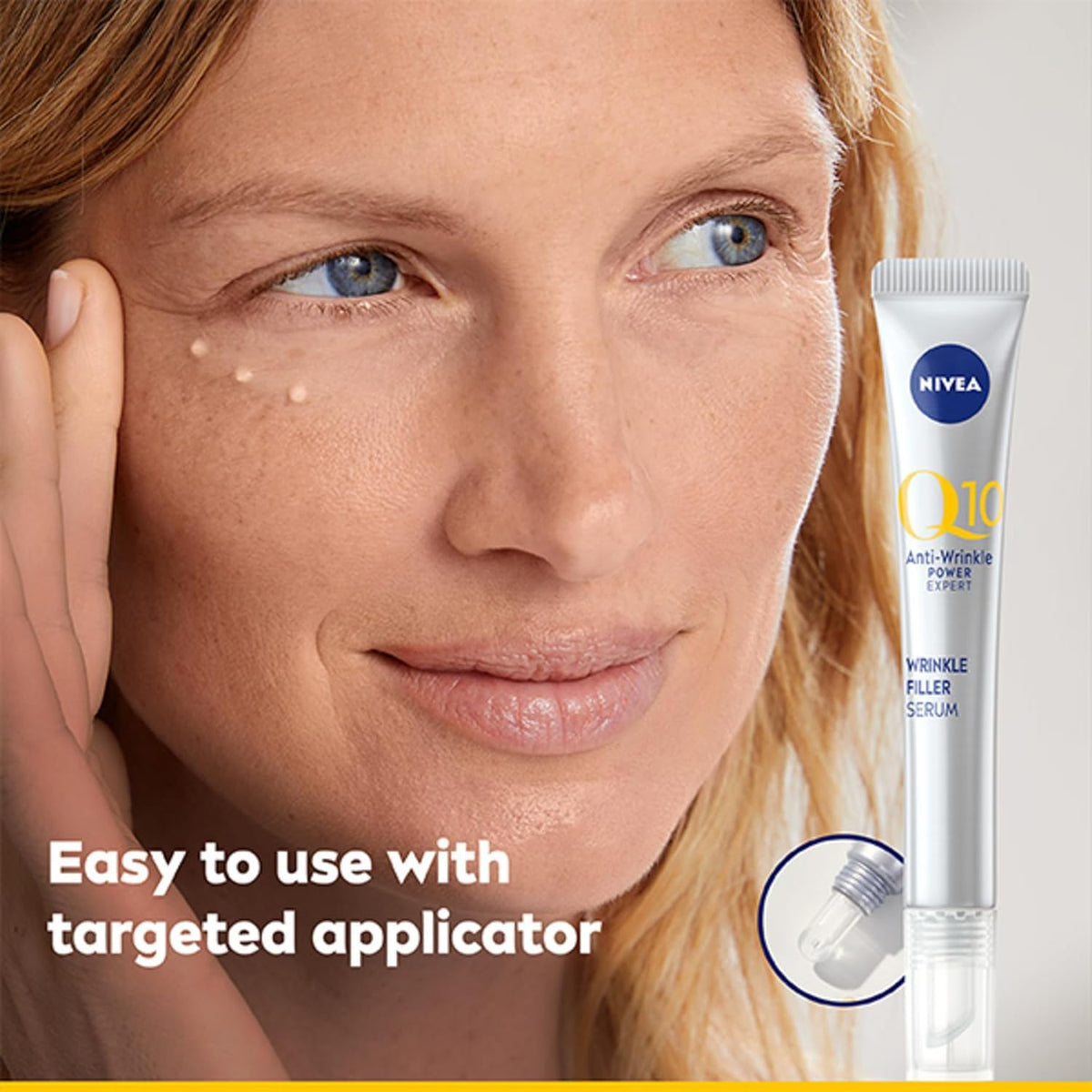 NIVEA Q10 Anti-Wrinkle Power Expert Wrinkle Filler Face Serum (15ml), Hydrating Serum with Pure Coenzyme Q10 and Peptides, Anti-Age Face Moisturiser Reduces Fine Lines and Wrinkles in 5 Minutes