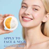 AOPEIBOTO Day & Night Face Cream, 20% Vitamin C Day Cream and 1% Retinol Night Renewal, 2-In-1 Dual Face Moisturizer for Women, Men 3.53oz/100g