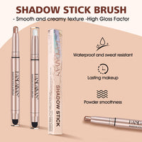 Allony Glitter Eyeshadow Stick, Cream Eyeshadow Stick, Pearlescent Double-Ended Eyeshadow Stick, Highly Pigmented, Smooth and Easy to Apply, Gold Eyeshadow for Golden Eye Makeup-178