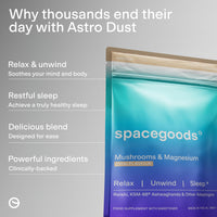 Space Goods Spacegoods Astro Dust 240g ℮, 30 Servings, Contains Magnesium and Ashwagandha, Relax Unwind & Sleep Deeply, Soothe Body & Mind, Chai Flavour
